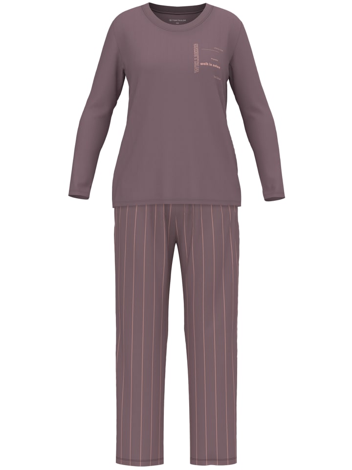 

Tom Tailor Пижама Sitia в фиолетово-средние полоски