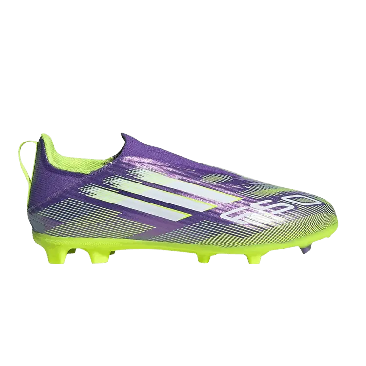 

Кроссовки Adidas Adizero F50 League Laceless FG MG J, Purple Rush Lucid Lemon