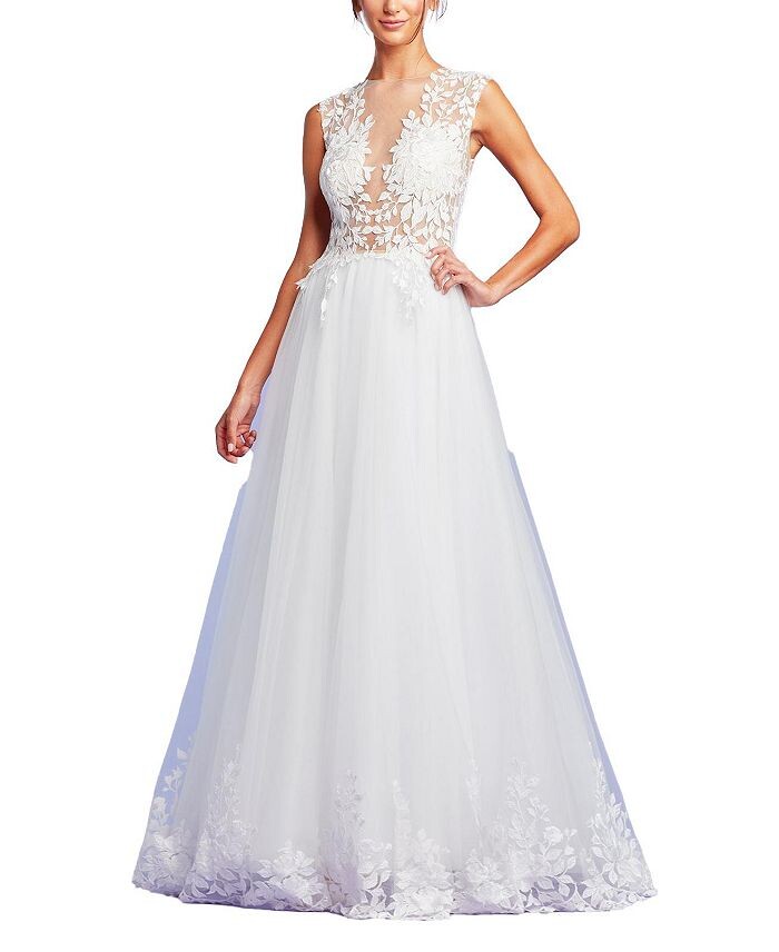 

Платье-иллюзия Tadashi Shoji Hastings, слоновая кость/кремовый