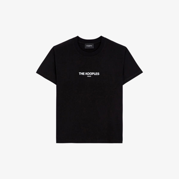 

Футболка из хлопкового джерси с фирменным принтом The Kooples, цвет bla01