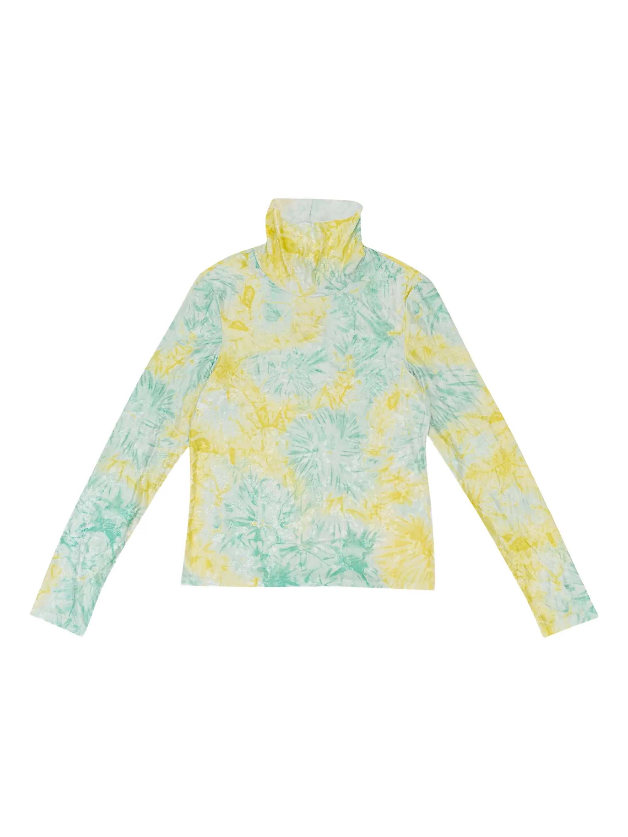 

Топ с высоким воротником и принтом тай-дай Callipygian, желтый