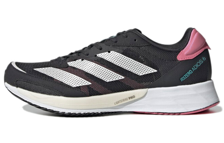 

Кроссовки Adizero Adios 6 женские с низким верхом, черные/пудровые Adidas