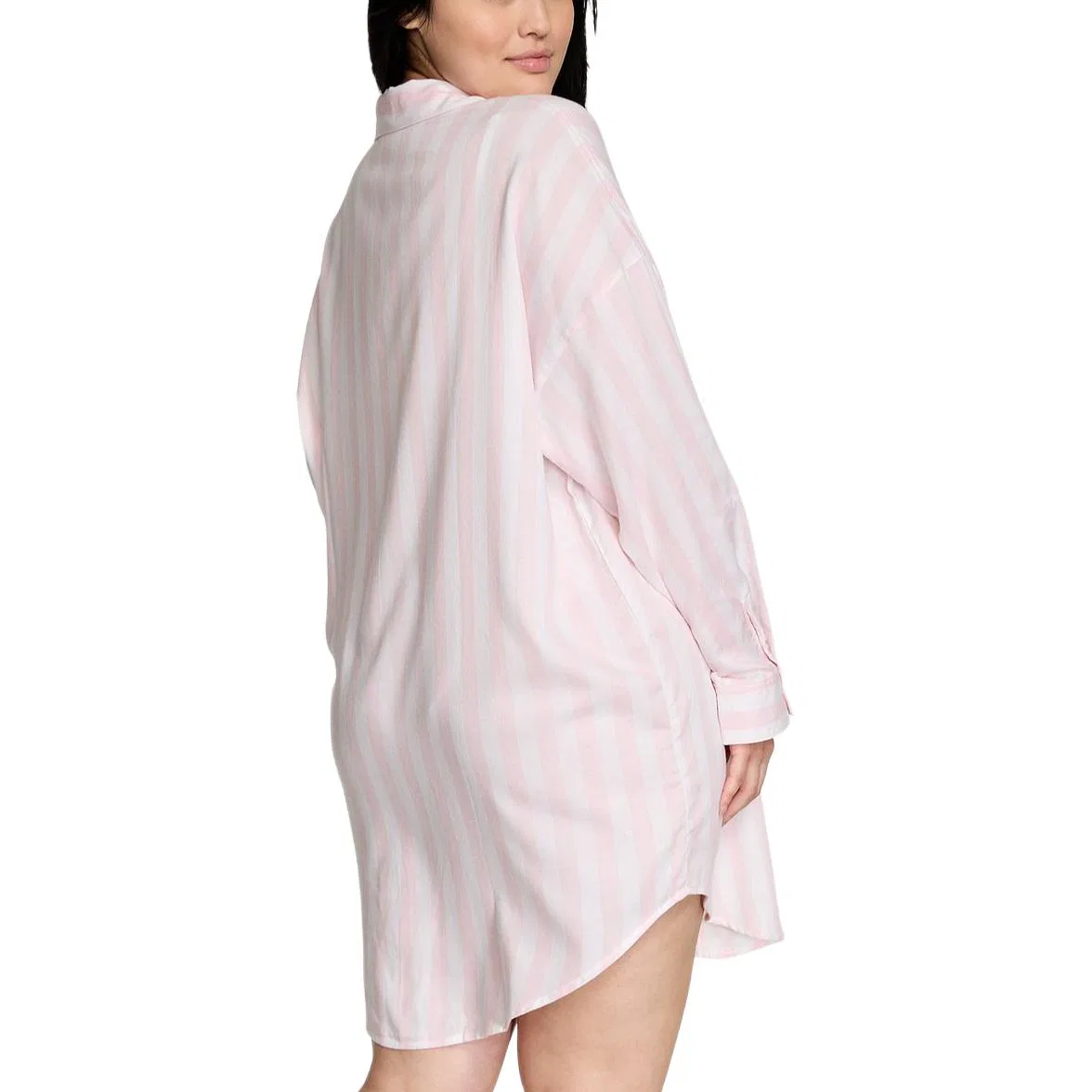 Женская пижамная рубашка Modal Cotton Sleepshirt Pretty Blossom Stripes, светло-розовый Victoria's Secret, Light Pink — фото 2