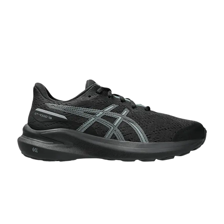 

Кроссовки ASICS GT 1000 13 GS Black Steel Grey, черный