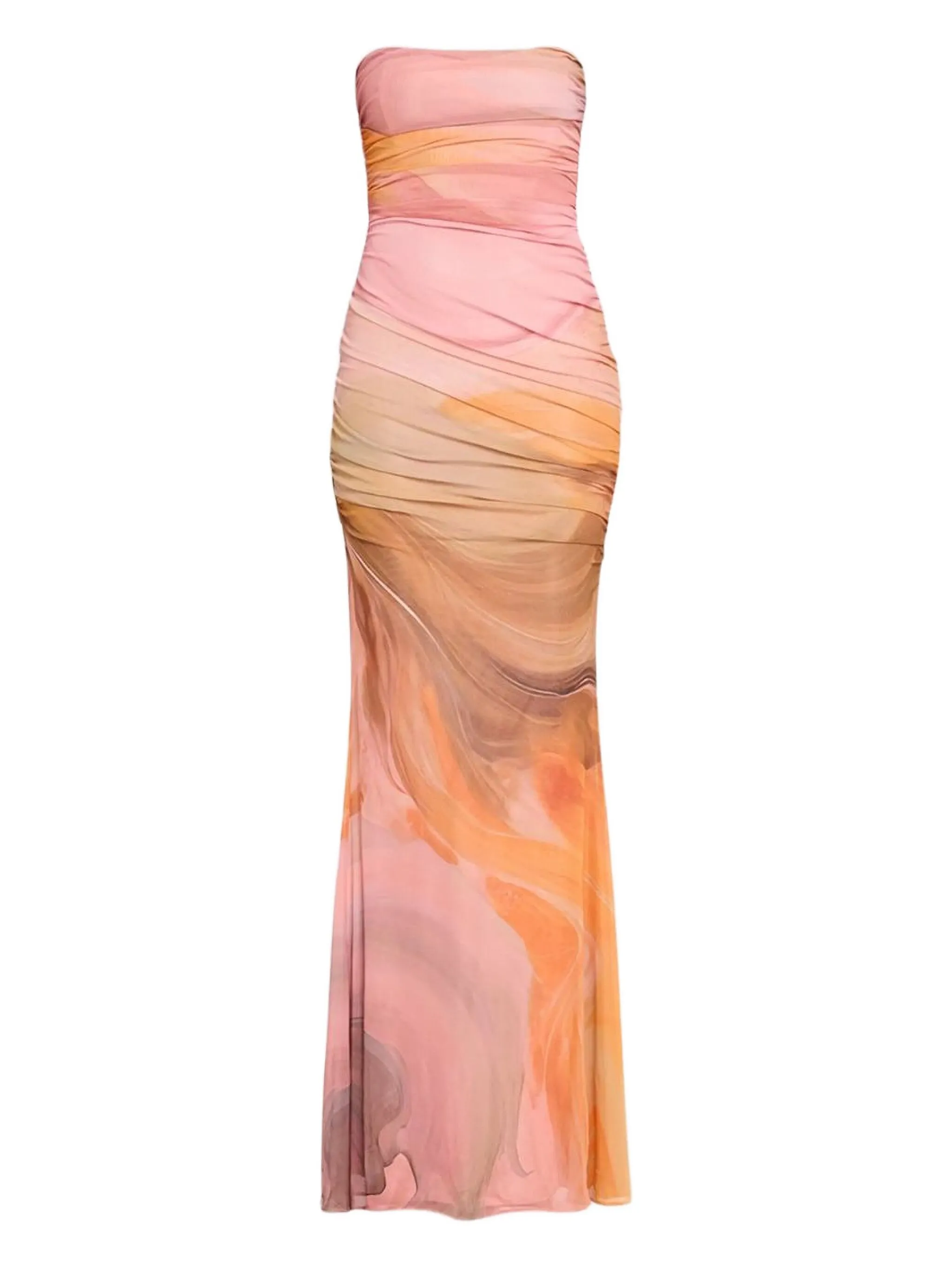 

Платье макси Isadore со сборками Retrofete, розовый