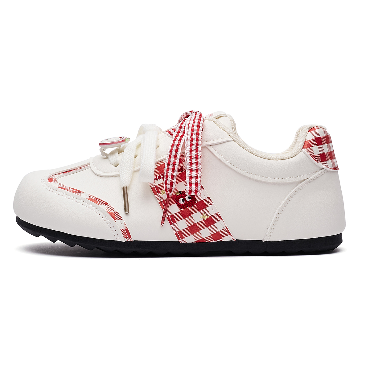 MUKALUO Низкие женские скейтерские кроссовки бежево-красные, цвет Beige Red