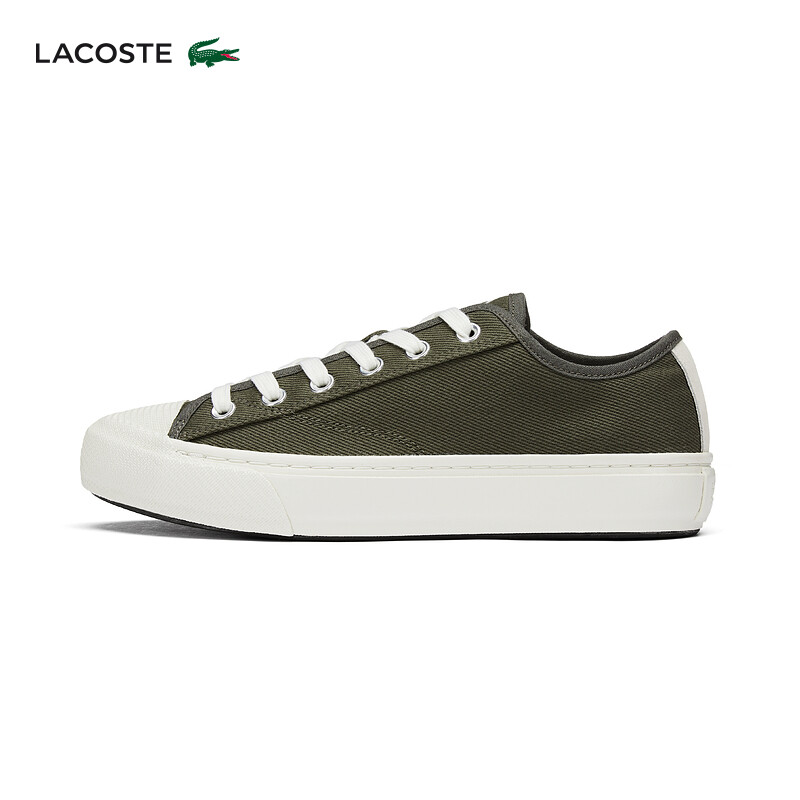 

Кроссовки мужские Lacoste повседневные, хаки / белый