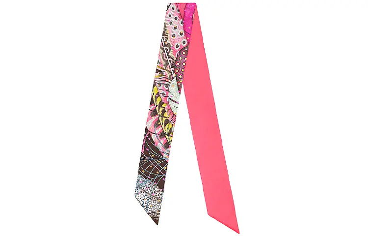 

HERMES Шёлковый шарф Твилли унисекс сливового цвета, Plum