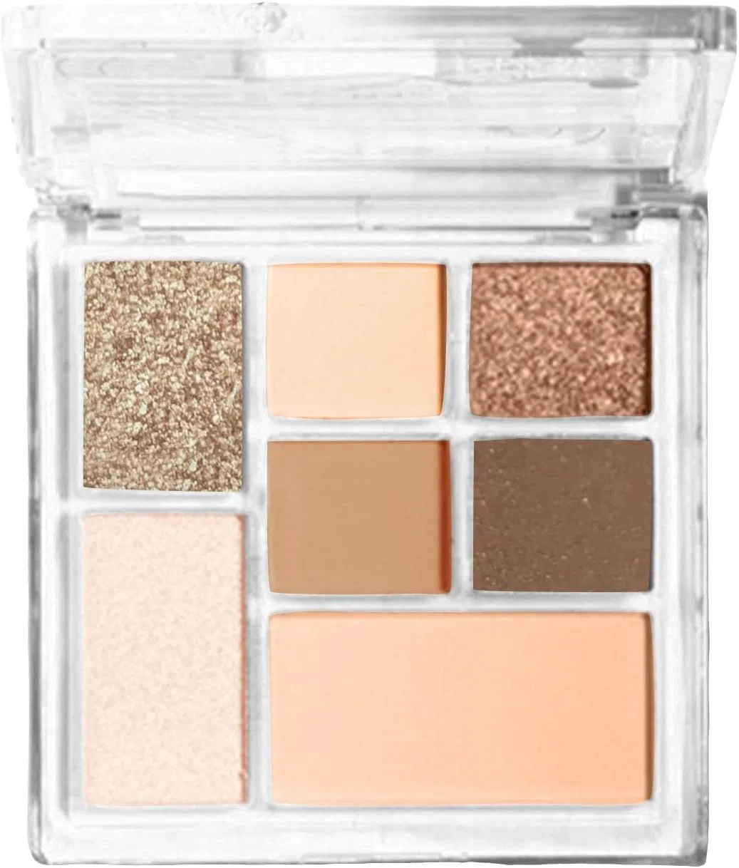 Палитра теней для век Cool Eyeshadow 7 цветов, матовые и мерцающие, No brand, 7 оттенков, A-Light Pink