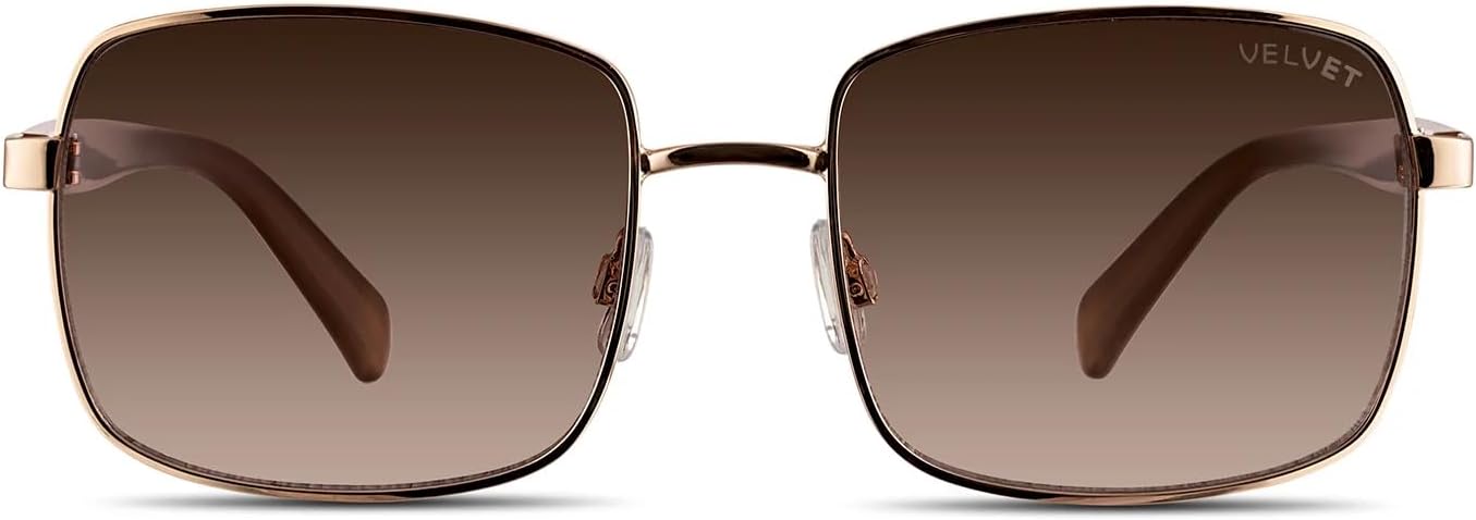 

Солнцезащитные очки Velvet Eyewear Navigator для женщин, модель Ruby, цвет розовое золото - 100% защита от УФ-излучения - разработаны для женщин - произведено в США, размер Medium, Rose Gold