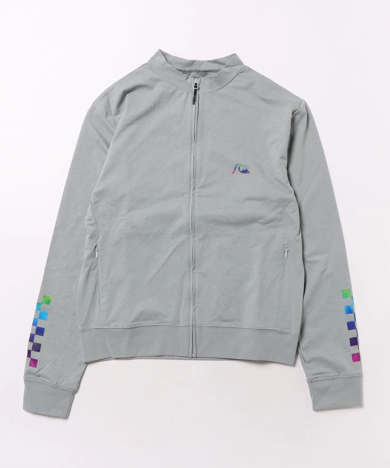 Рашгард детский Quiksilver Youth Checker Zip, UPF50+, охлаждающий, быстросохнущий, серый