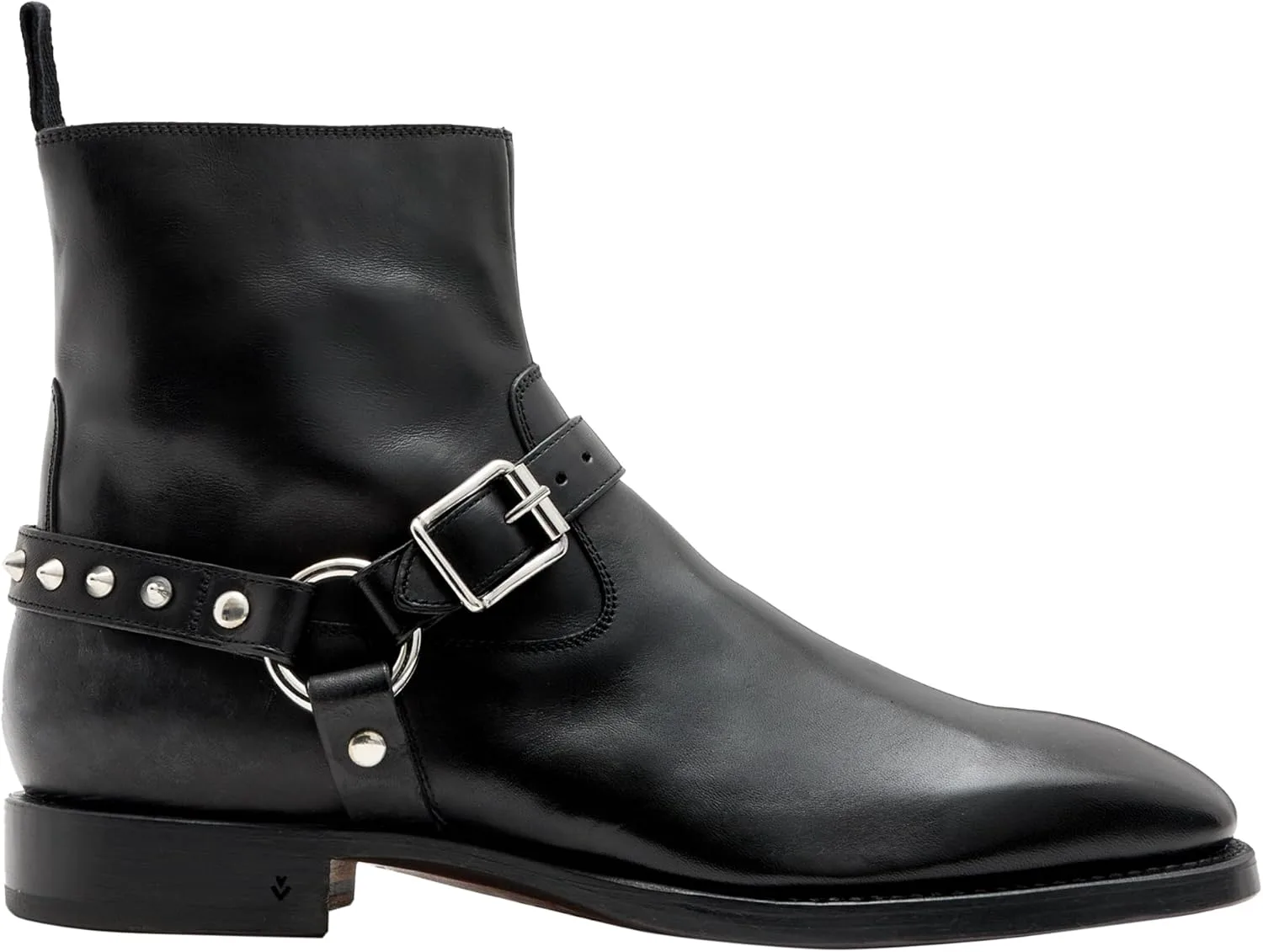 Мужские сапоги John Varvatos Regent с ремешком, средняя длина голенища, черный