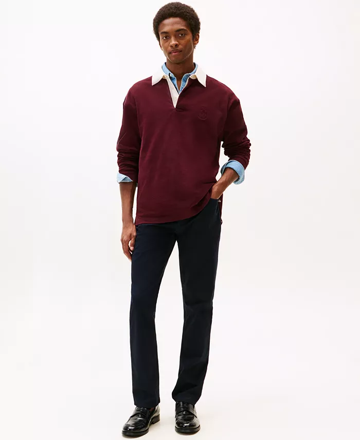 Мужские брюки Denton Slim-Straight Five-Pocket с эластичным твилом Tommy Hilfiger, синий — фото 4