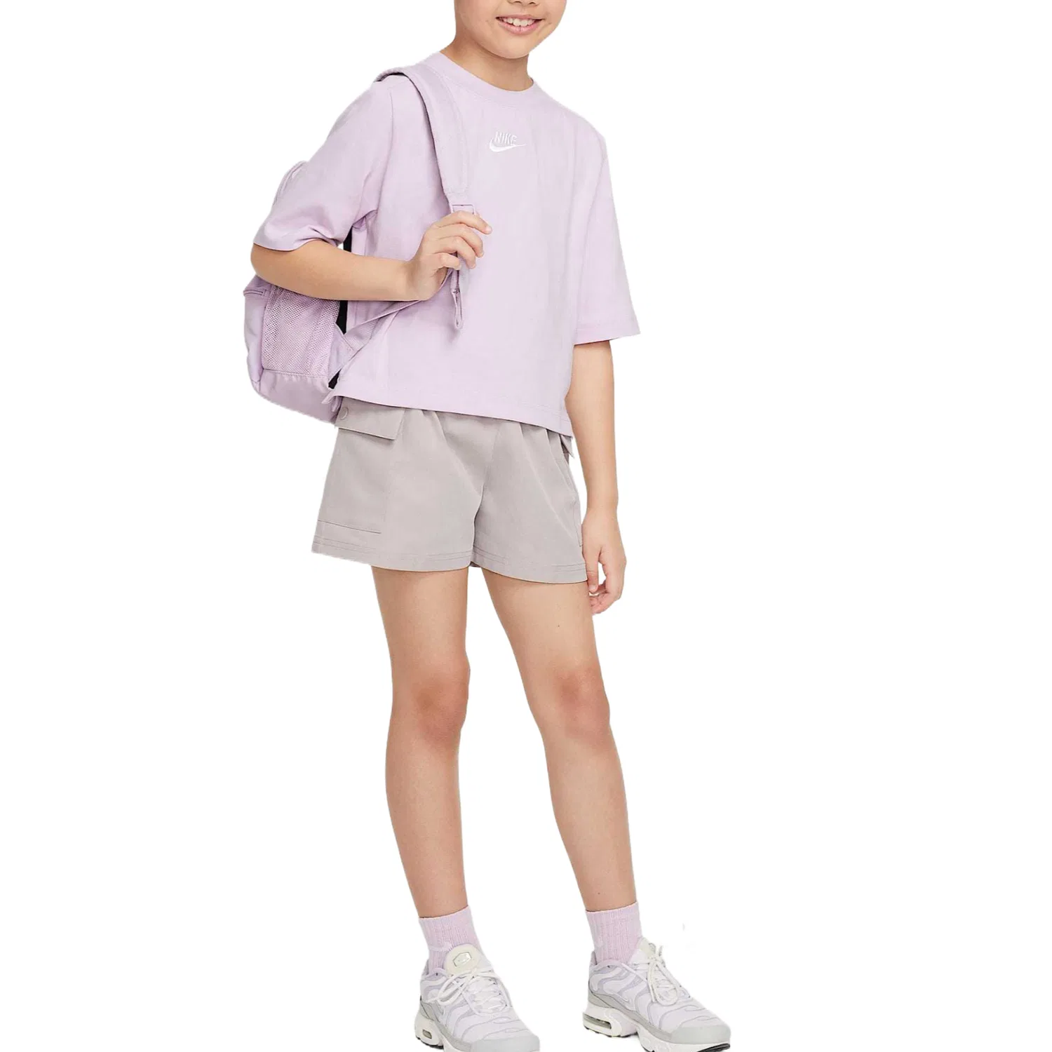 Футболка детская Nike Crew Neck Moderate белый — фото 3