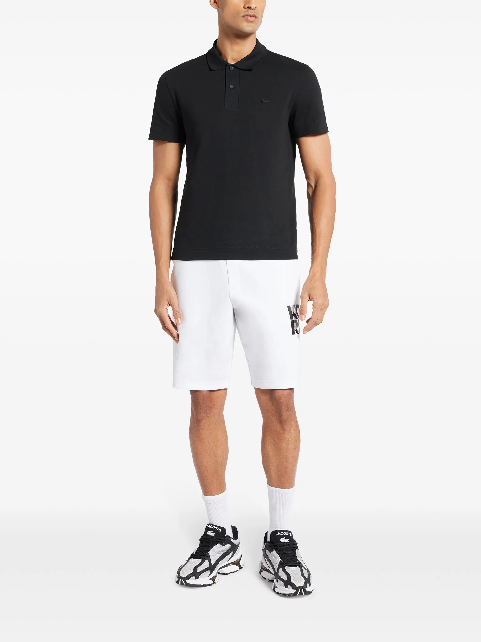 

Рубашка поло с логотипом Lacoste, черный