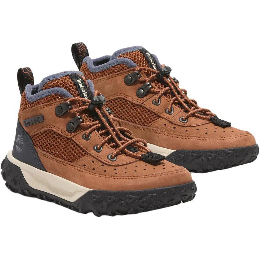 Противоскользящие износостойкие детские ботинки для детей Timberland, коричневый — фото 3