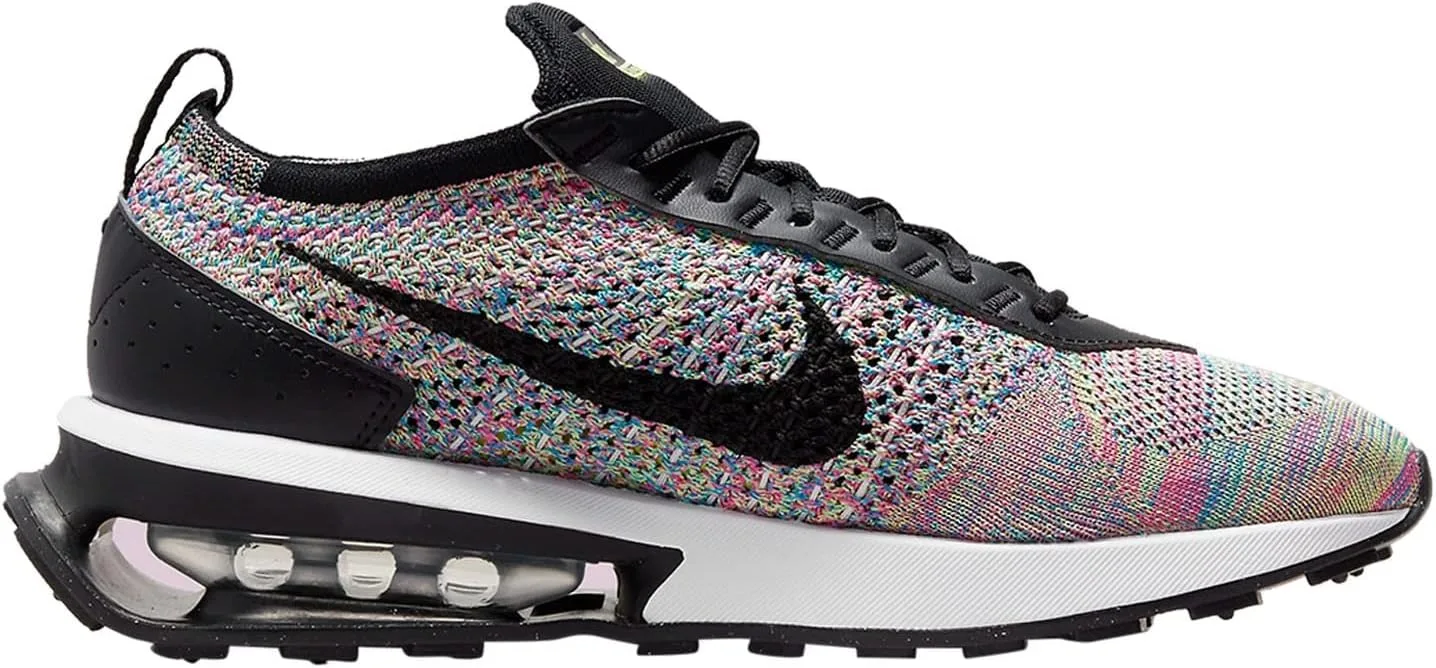 Кроссовки NIKE Air Max Flyknit Racer DJ6106 300 (41), черный/синий/зеленый/розовый — фото 2