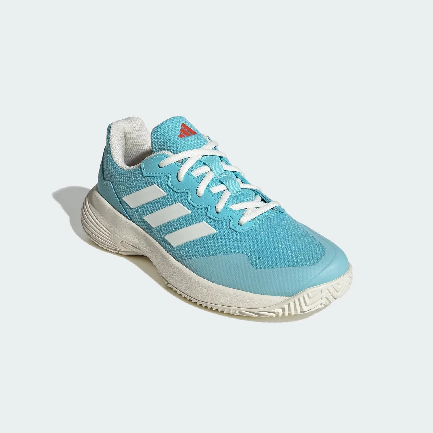 Кроссовки теннисные Adidas Gamecourt 2, Light Aqua Off White Bright Red — фото 4