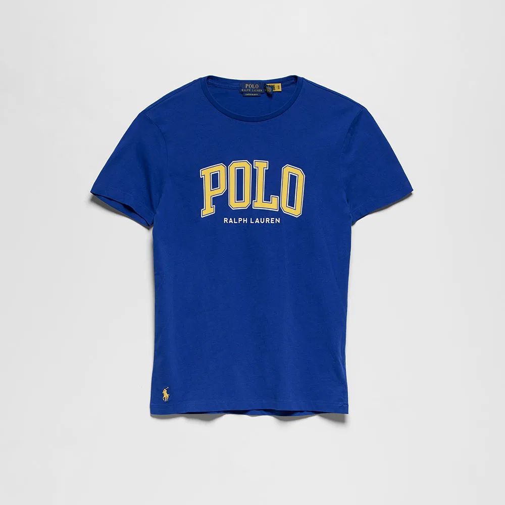 Мужская приталенная футболка с логотипом синяя от Polo Ralph Lauren