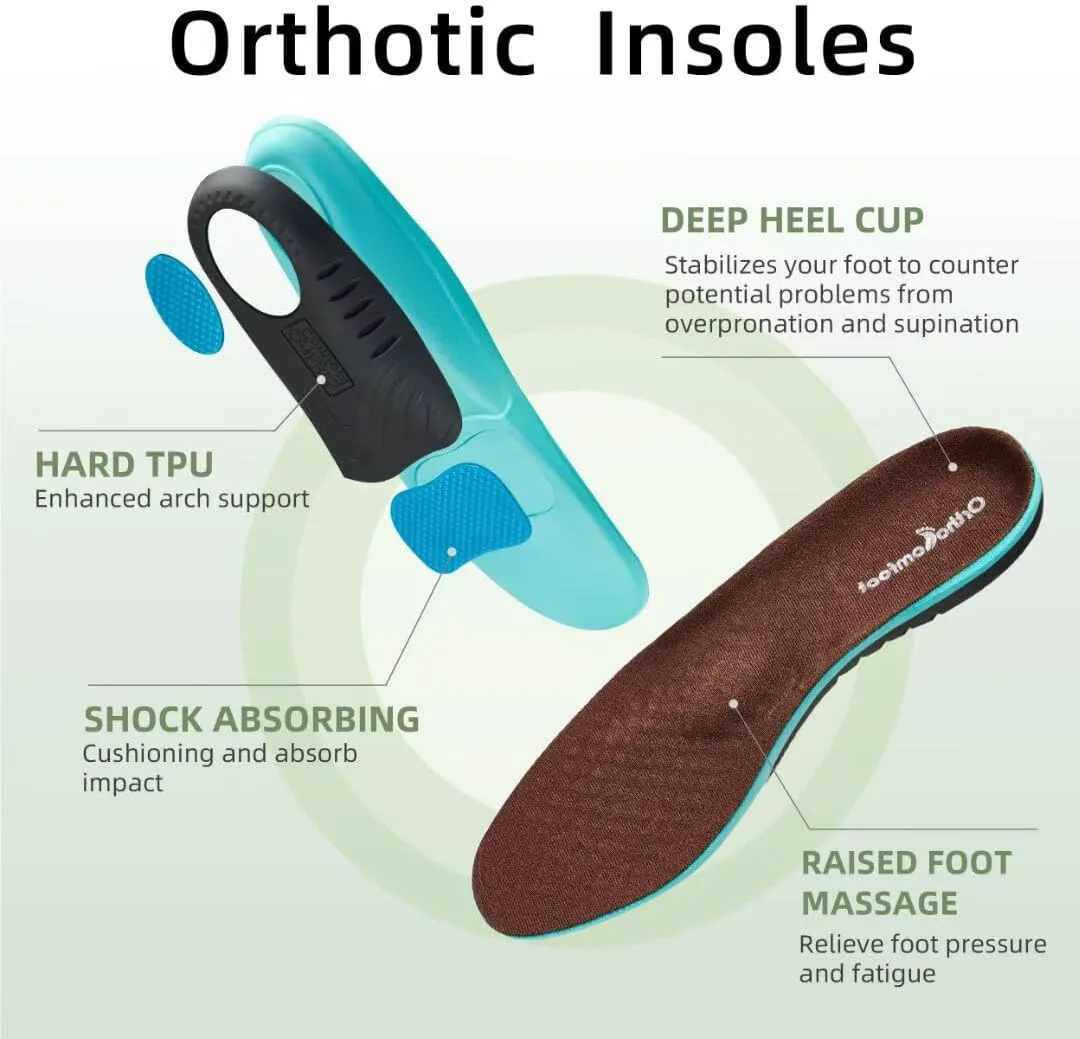 Мужские ортопедические кожаные туфли OrthoComfoot: комфортная поддержка свода стопы, деловые рабочие оксфорды при подошвенном фасците, ортопедические повседневные кроссовки с толстой подошвой для облегчения боли в ногах и пятках, коричневый — фото 3