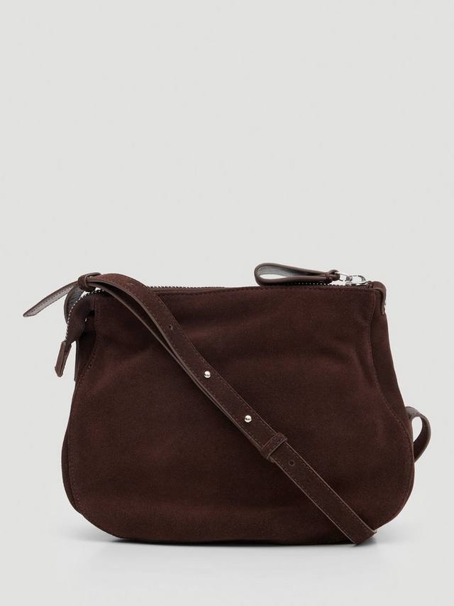 

Сумка из замши Crescent HUSH, Dark Brown