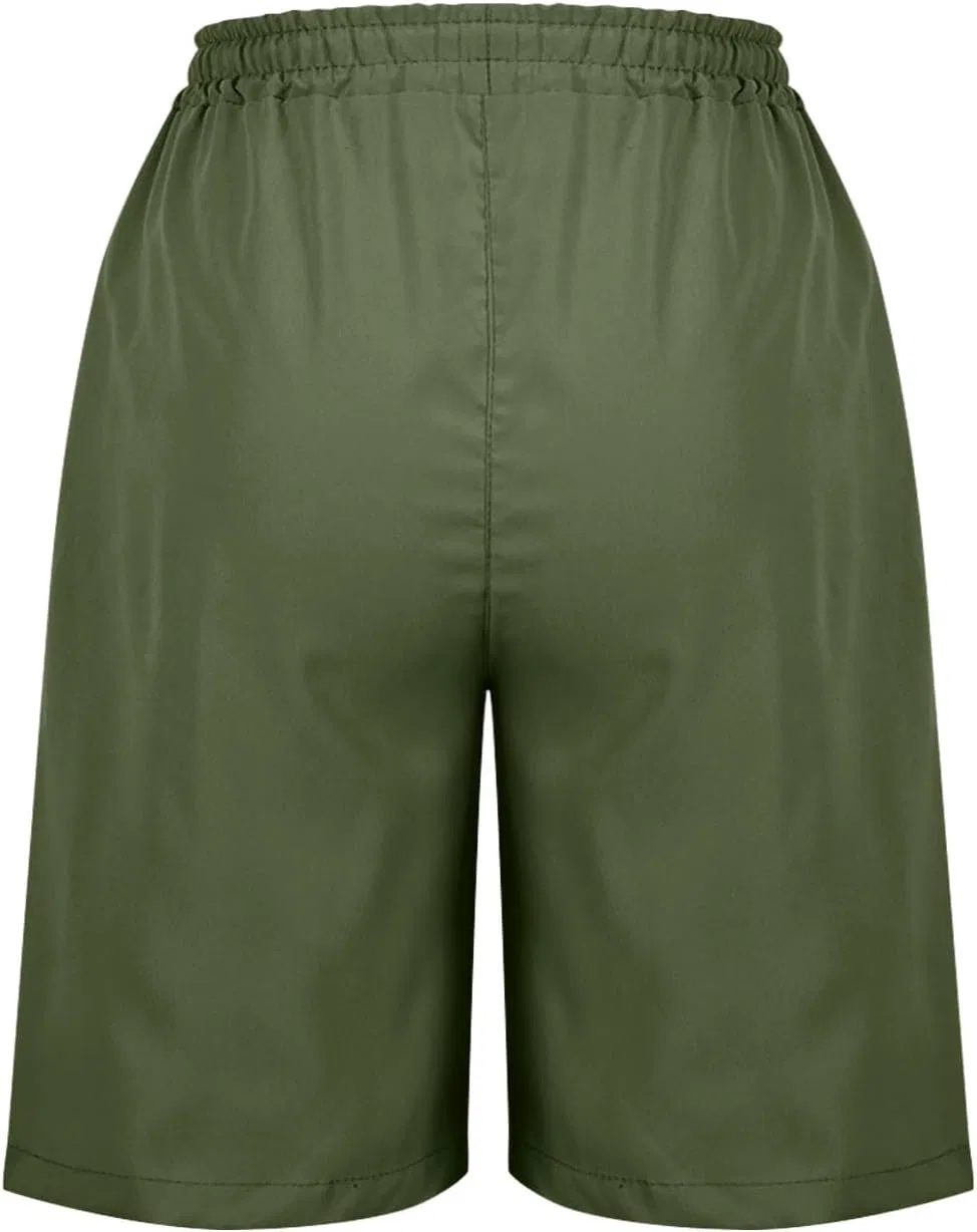Шорты бермуды Active Athletic, Elastic Waist Drawstring, army Green — фото 3