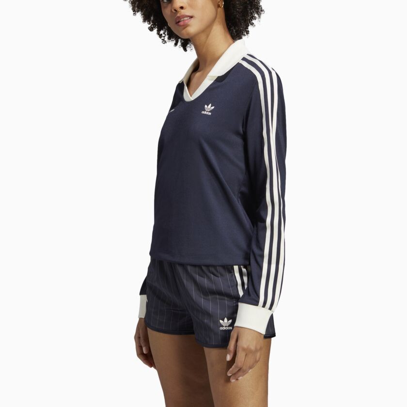 Футболка Sporty & Rich Co-branded SS23 женская, чернильно-черная Adidas Originals — фото 3