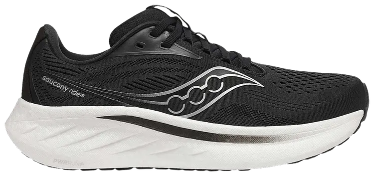 Кроссовки Saucony Wmns Ride 18 Wide 'Black White', черный