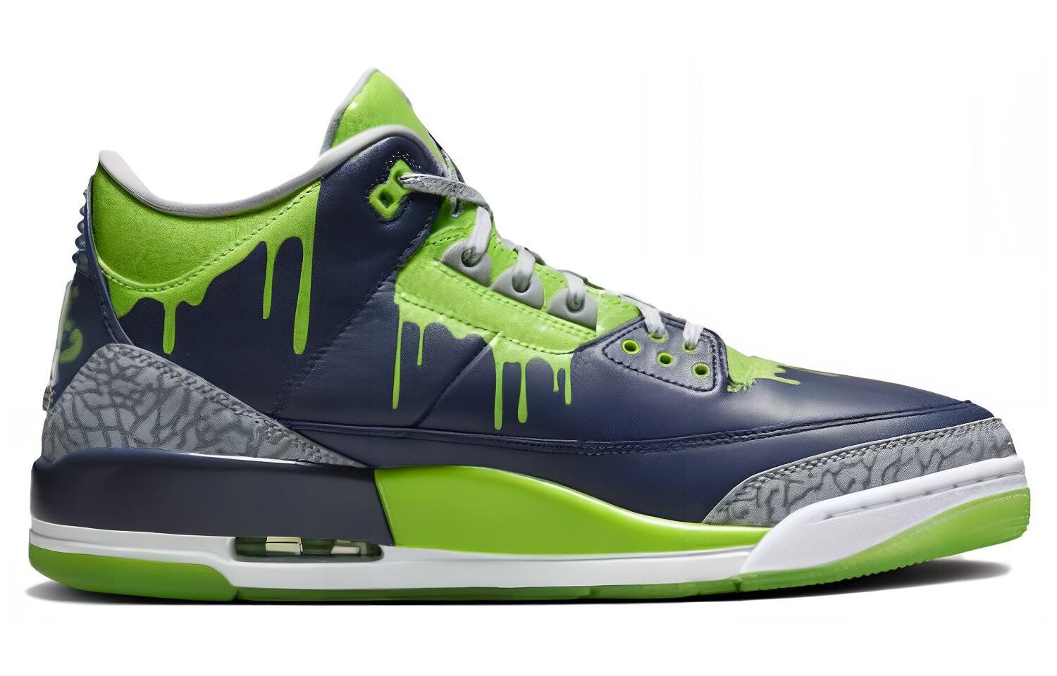 Мужские баскетбольные кроссовки Jordan Air Jordan 3 Vintage, Blue/Green — фото 2