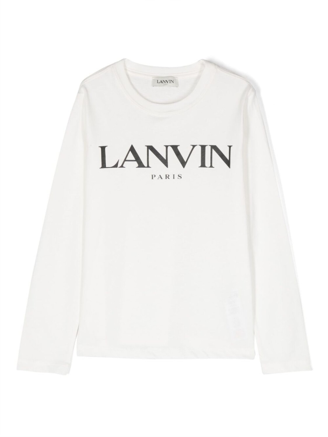 

Lanvin Enfant футболка с длинными рукавами и логотипом, белый