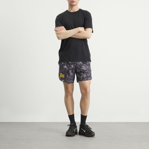 Running stride 7-inch шорты Nike, черный, белый & reflective silv — фото 4