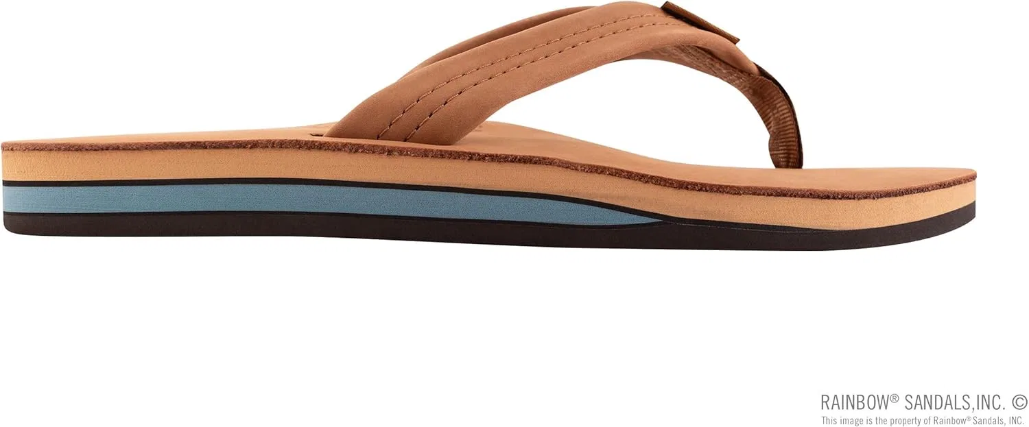 Сандалии с поддержкой стопы, из натуральной кожи, Rainbow, Tan/Blue Rainbow Sandals — фото 4
