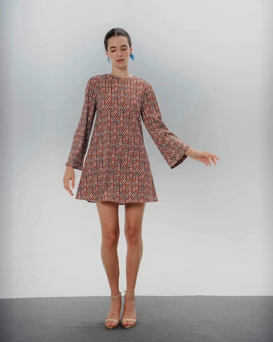 

Ретро романтическое короткое платье Manuela Dolores Promesas, многоцветный