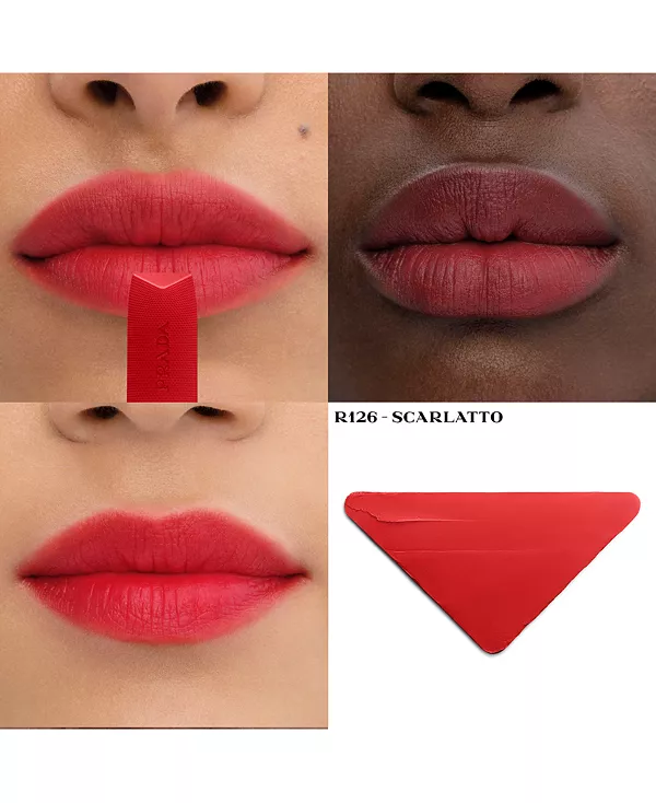 Однотонная мягкая матовая помада со сменной заправкой Prada Beauty, r126 - scarlatto — фото 2