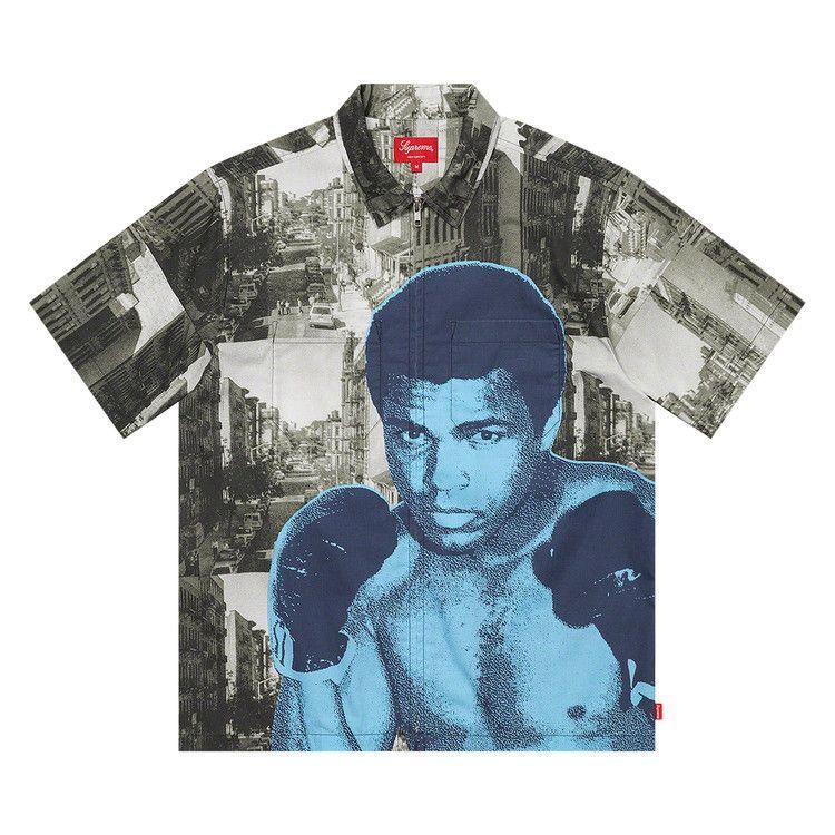 

Рубашка Supreme Muhammad Ali Zip Up Short-Sleeve Shirt, Black