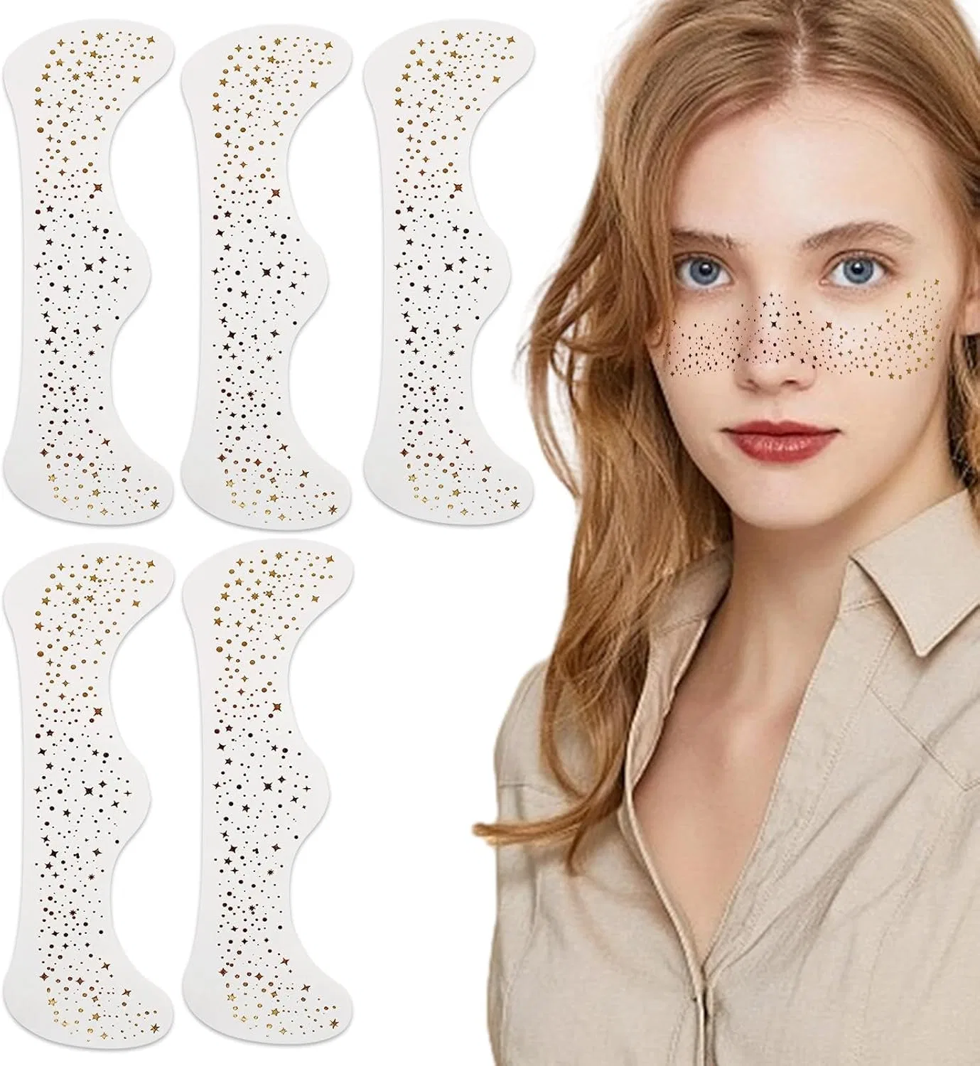 Глиттер-патчи для лица Sparkle Speckle, Generic, 5 шт., 01#