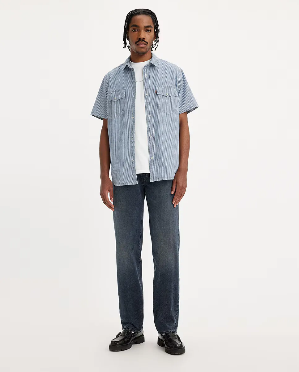 

Мужские прямые джинсы 501 Original на эластичной основе Levi's, темно-синий