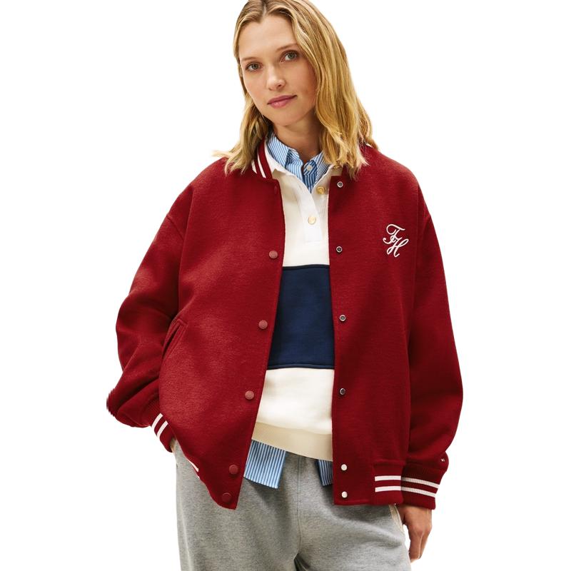 Бомбер с полосками Tommy Hilfiger, темно-синий — фото 4