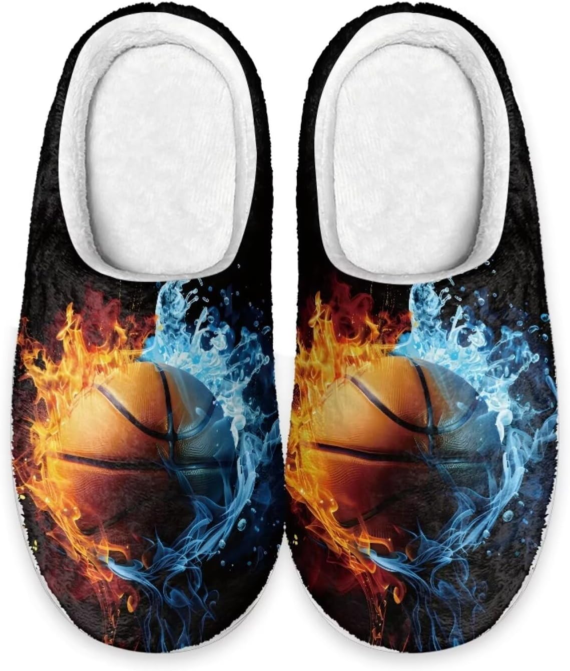 

Тапочки HUGS IDEA из хлопка для женщин и мужчин, весна-зима, мягкие, легкие, для дома и улицы, Fire and Water Basketball