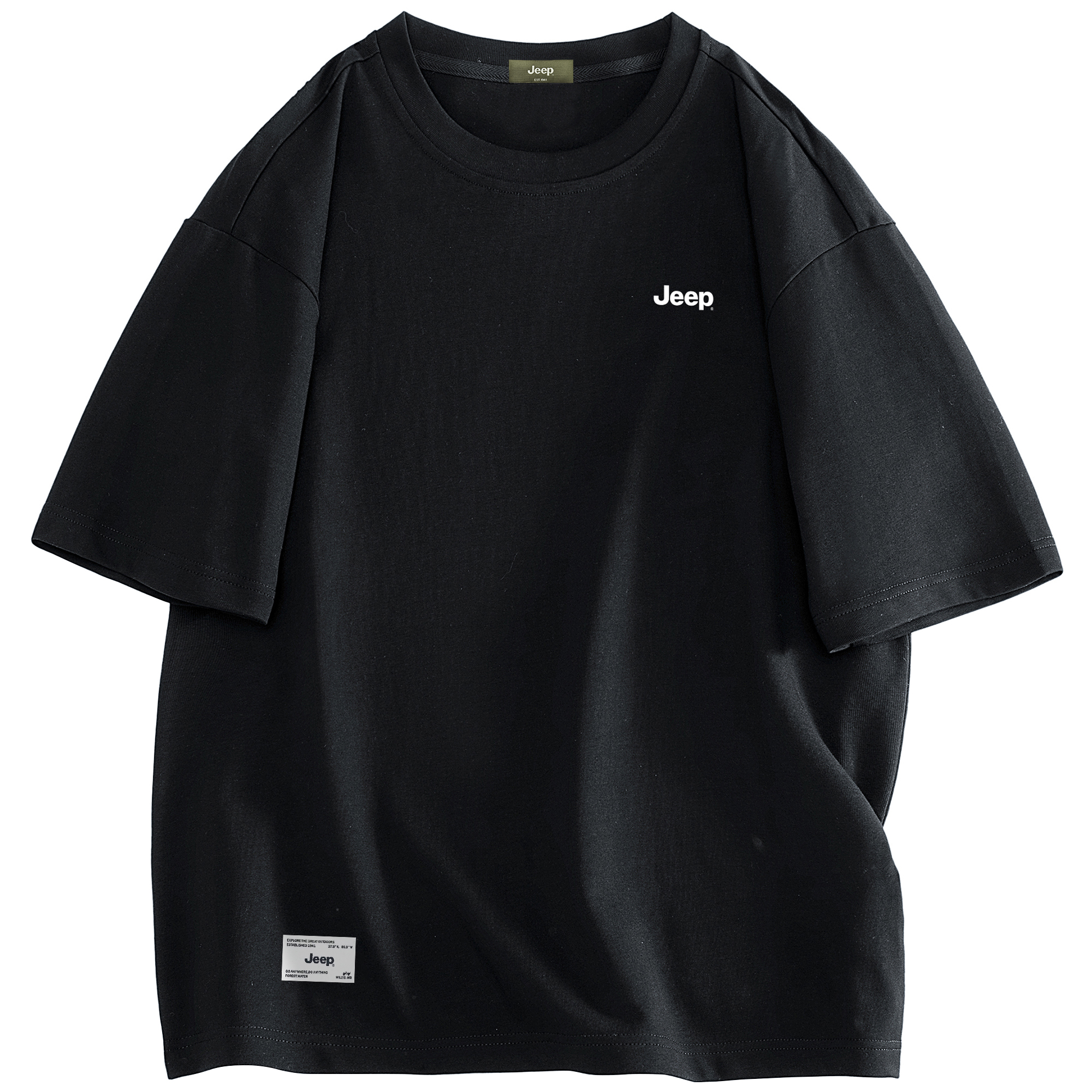 

Футболка унисекс из коллекции Leisure Jeep, Black+Beige Apricot
