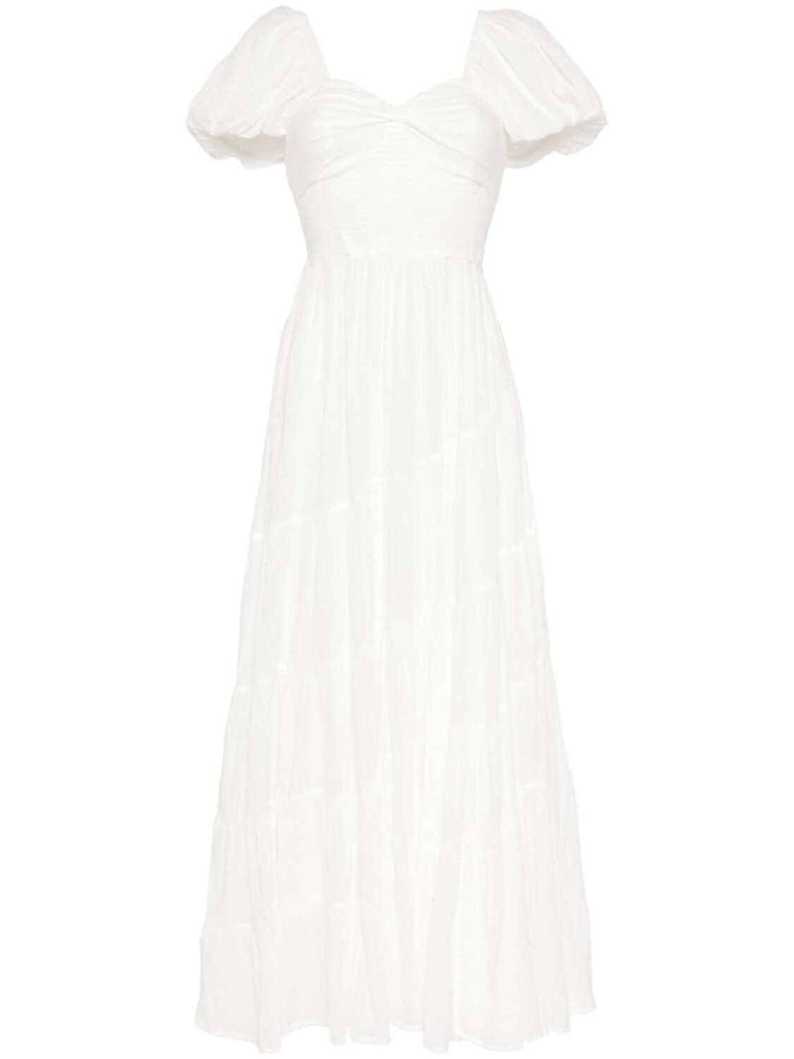 

Free People платье со сборками, белый