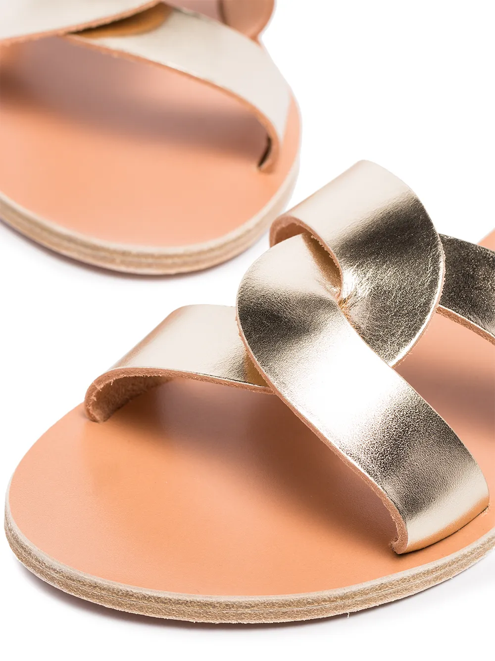 Сандалии Gold Desmos с перекрестными ремешками Ancient Greek Sandals, золотой — фото 4