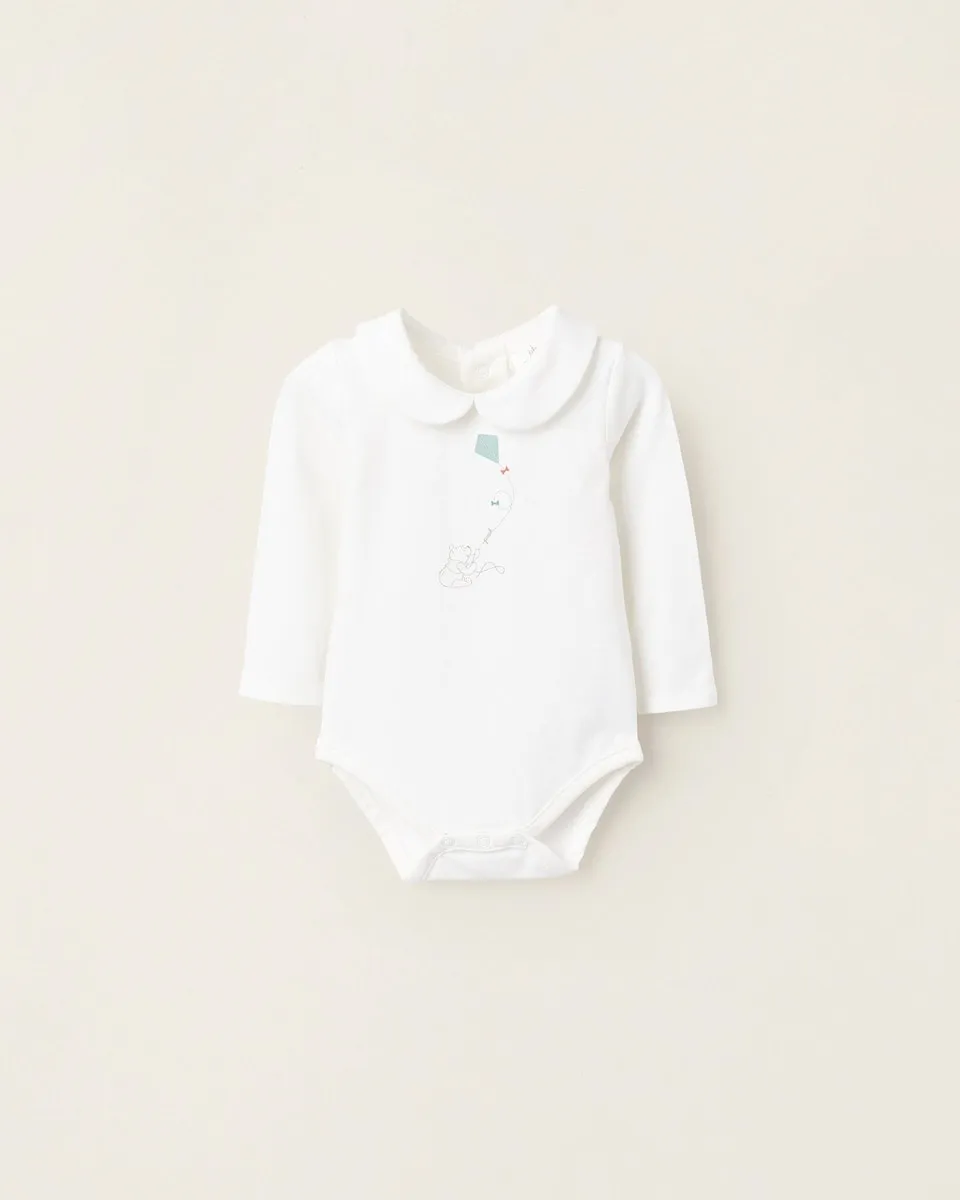 

Боди для мальчика с принтом Винни-Пух Zippy, белый