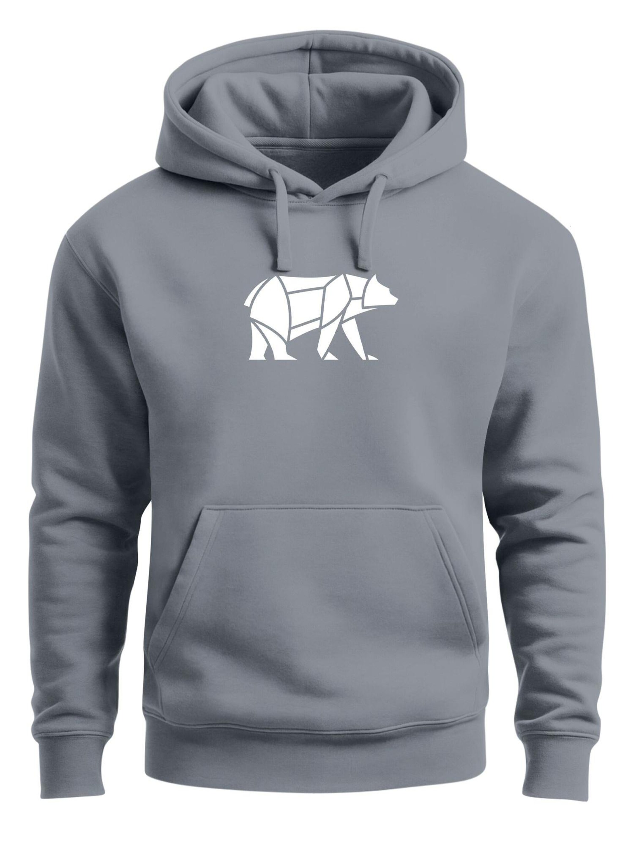 

Neverless Толстовка 'Bär Lineart Polygon' в сером цвете