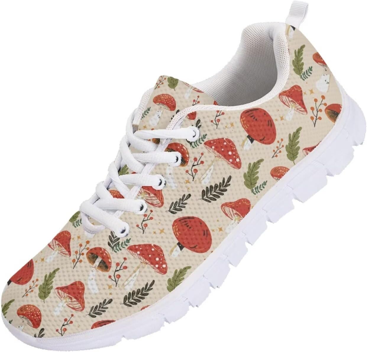 

Вышитые кроссовки для женщин и мужчин, теннисные беговые обувь, легкие сетчатые спортивные кроссовки для тренажерного зала с подошвой из ЭВА Getelinseng, Mushroom