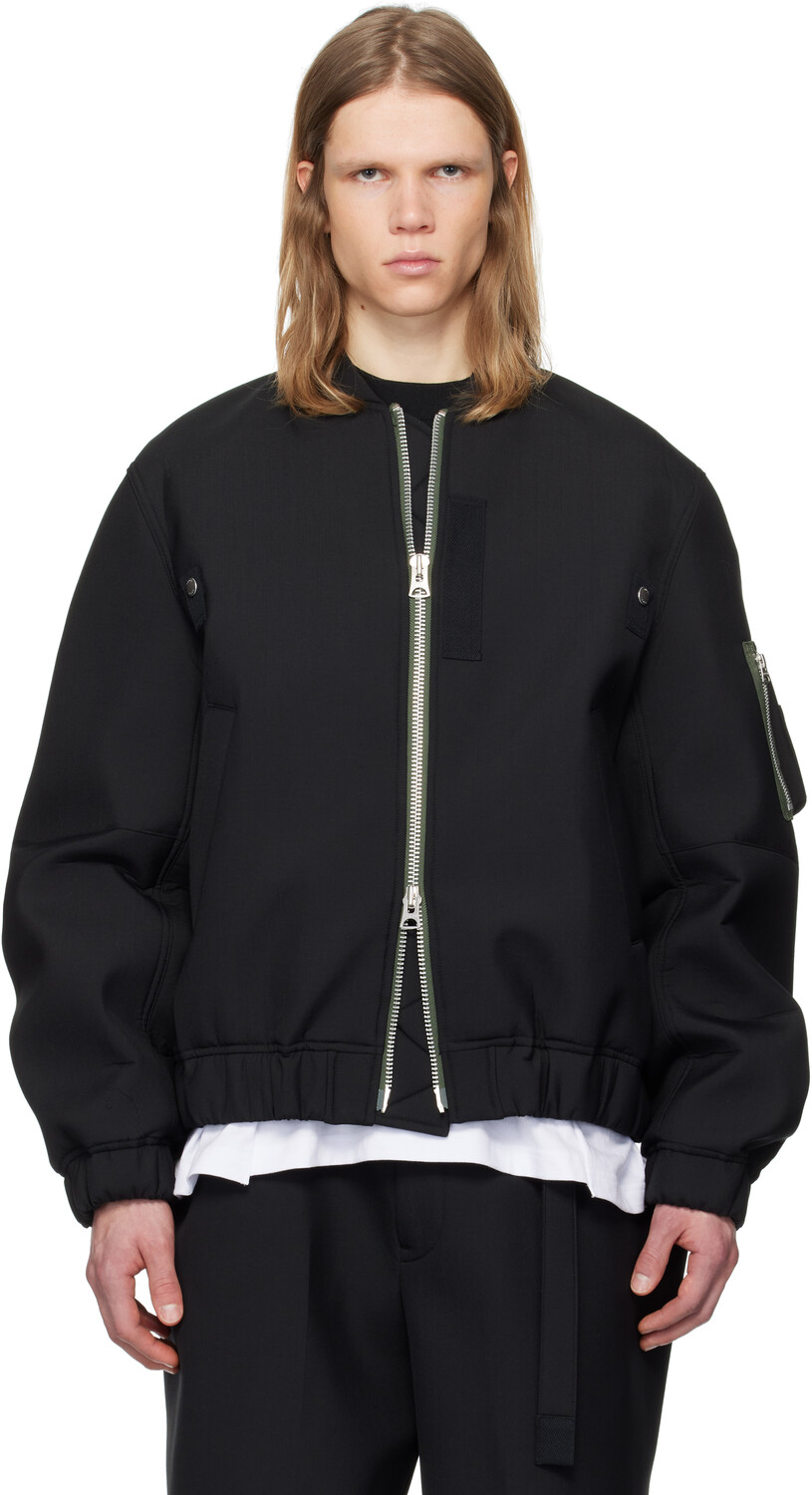 

Костюмная куртка-бомбер Bonding sacai, черный