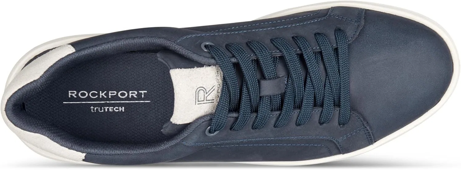Мужские кроссовки Rockport Lite Court Trainers, Nubuck Leather Dark Blue — фото 4