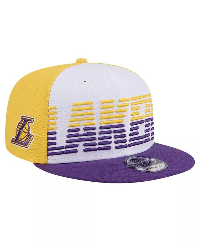 

Мужская белая/фиолетовая кепка Snapback Los Angeles Lakers Throwback Gradient Tech Font 9fifty New Era, белый