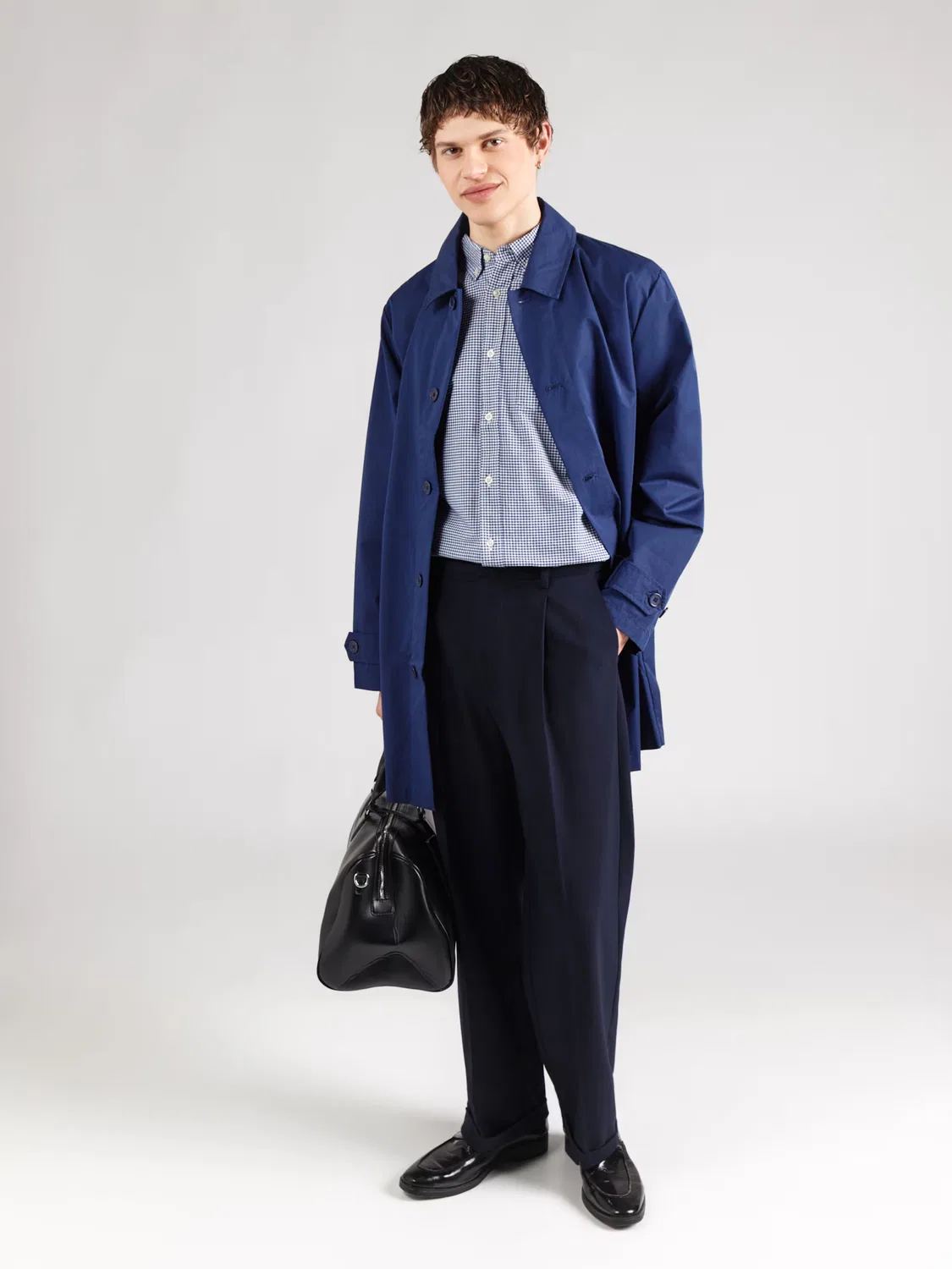 Рубашка Gap Regular fit Button Up Shirt BRANNAN темно-синего цвета — фото 3