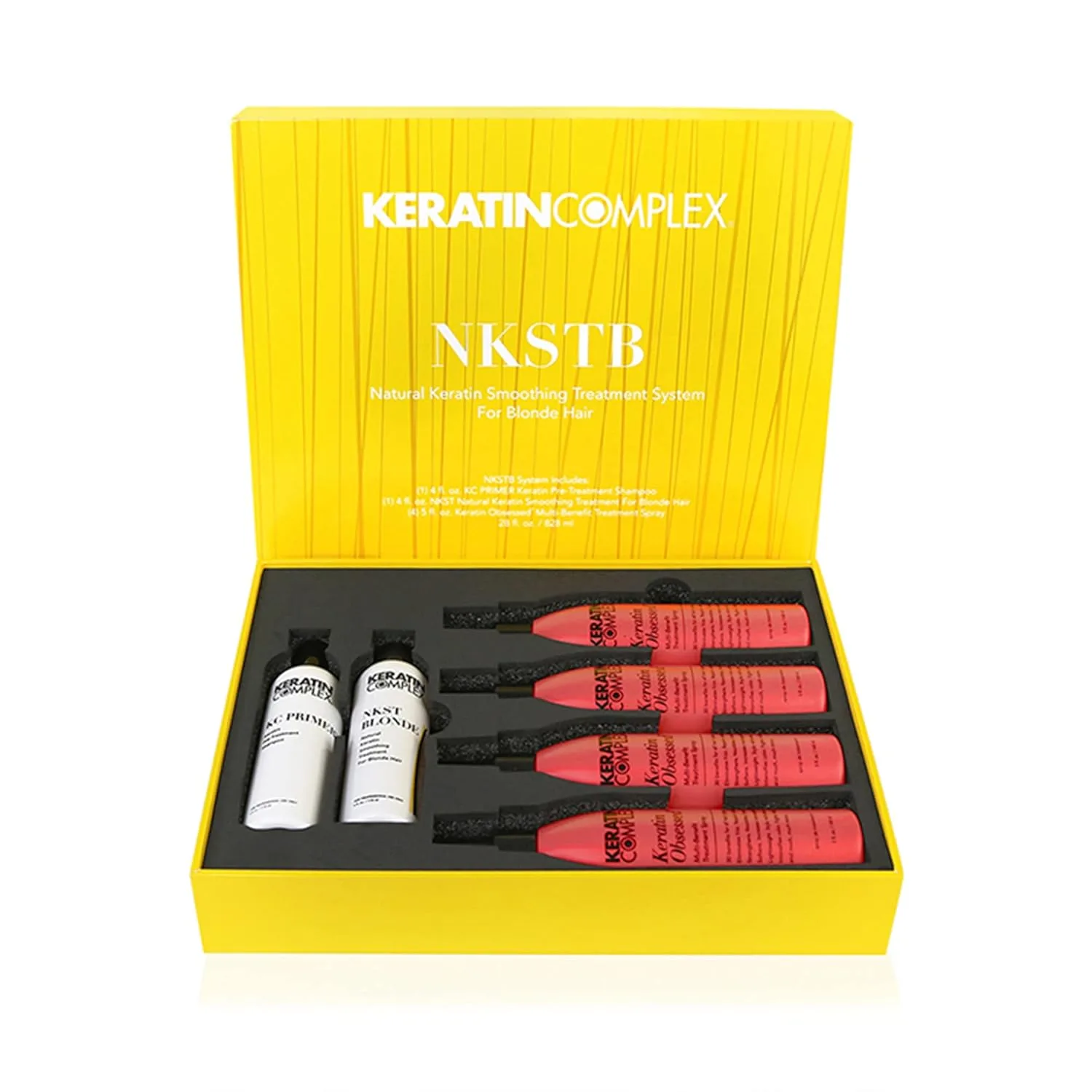 Keratin Complex NKSTB Natural Keratin Smoothing Treatment System для светлых волос пробный набор, 4 fl oz каждый. Включает (1) KC PRIMER, (1) NKSTB, (4) Keratin Obsessed Multi-Benefit Treatment Spray, gray — фото 4